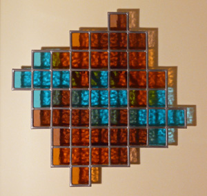 Square piece as wall hanging